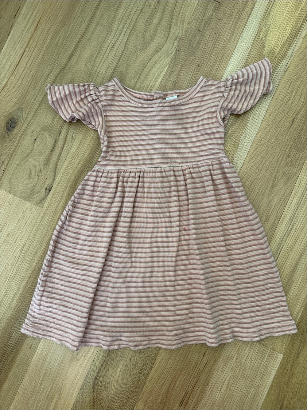 Kate Quinn Brown and Pink Striped Dress